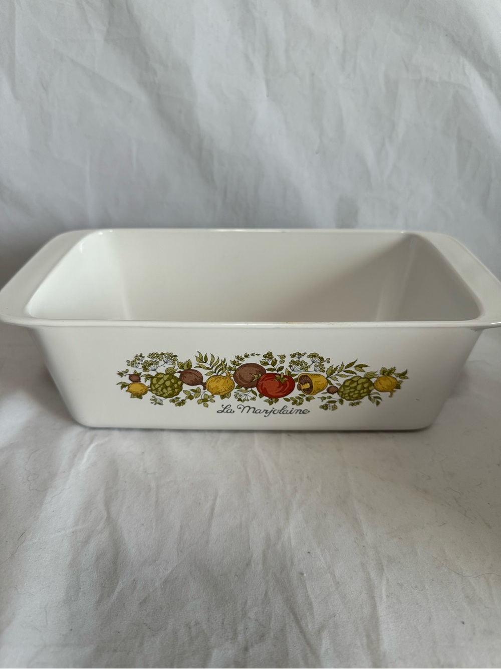 Vintage Corning Ware Spice Of Life LOAF BAKING PAN 9 x 5 x 3 LA MARJOLAINE P-315